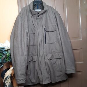 Michael Kors Men's size 3XLT Brown Wool Blend Coat